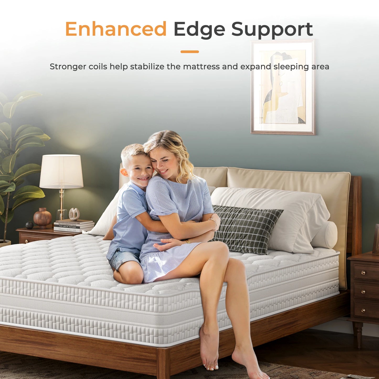 Ljustra Hybrid Queen Size Mattress Gel Memory Foam Pocket Spring