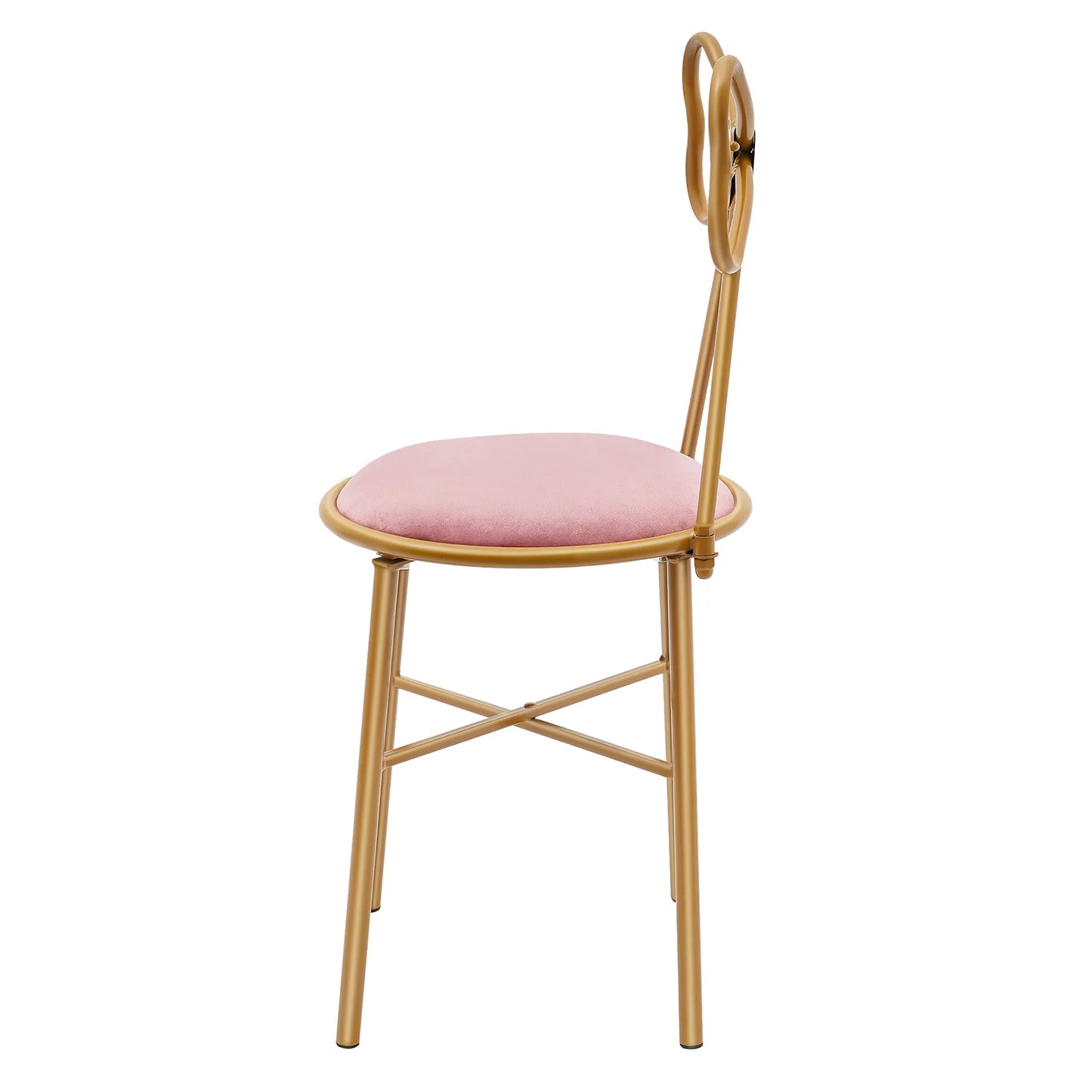 Butterfly Shaped Vanity Chair Makeup Stool Dining Chair with Backrest