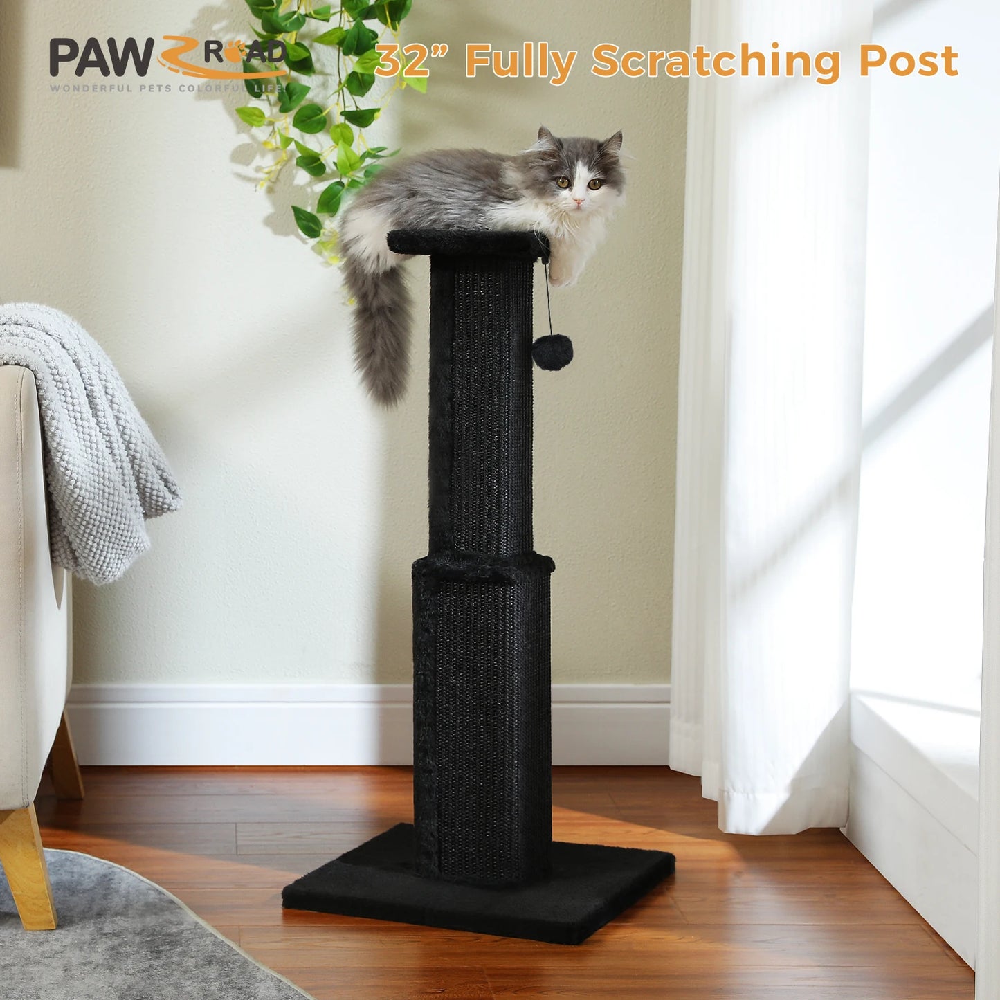 Ljustra 80CM Cat Tree Scratching Post Durable Plush Perch Indoor Furniture