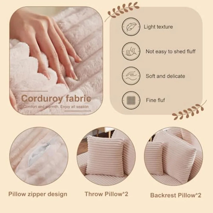 Ljustra 67 D Boneless Couch Oversized Comfy Lounge Chair Indoor Armrests