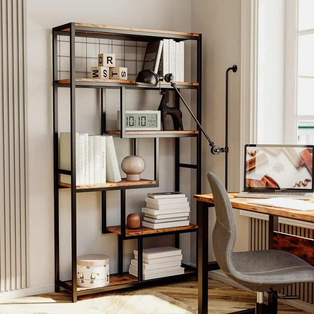 Ljustra 6 Tier Industrial Bookshelf Heavy Duty Storage Etagere