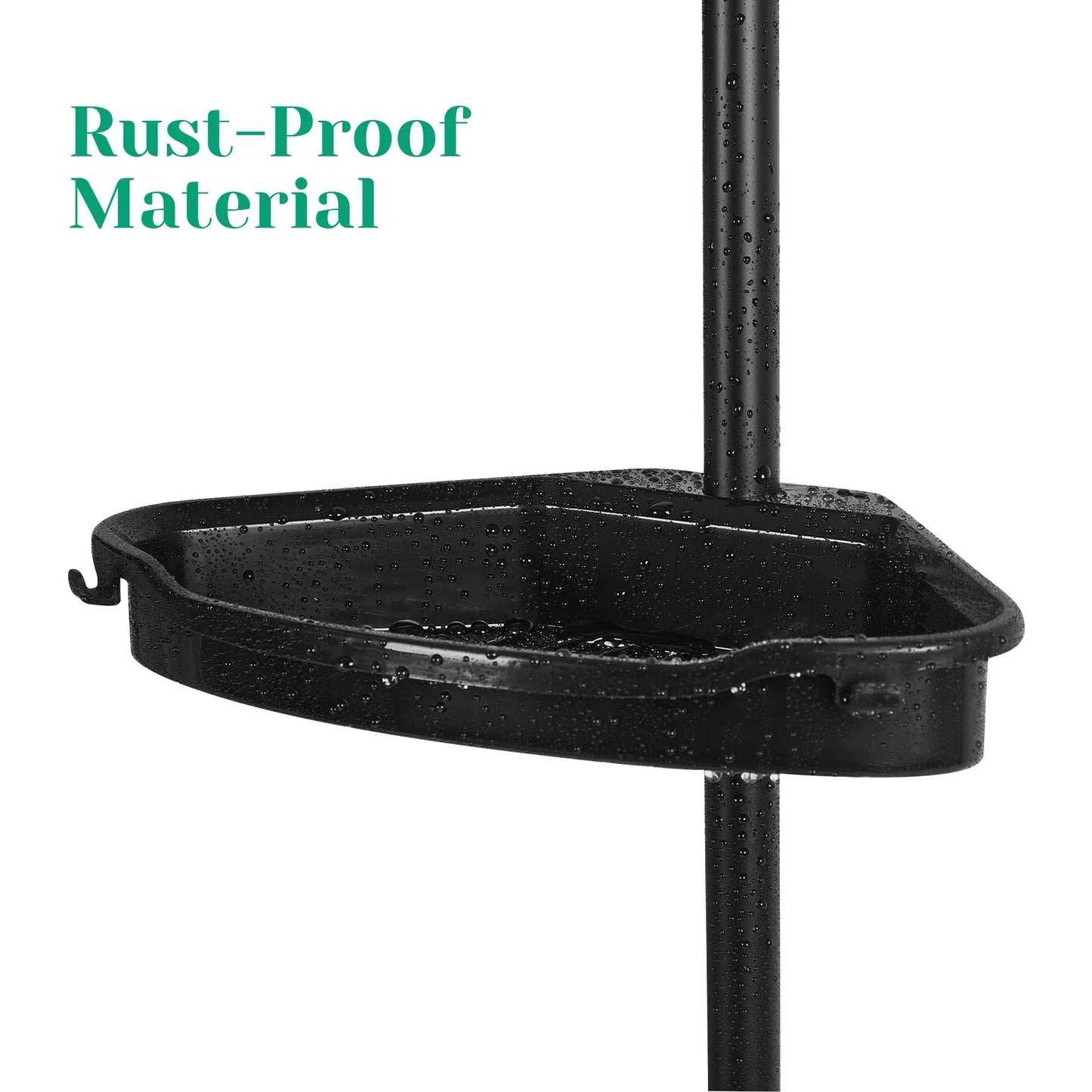 Rustproof Shower Caddy Corner Organizer 4-Tier Adjustable Shelves