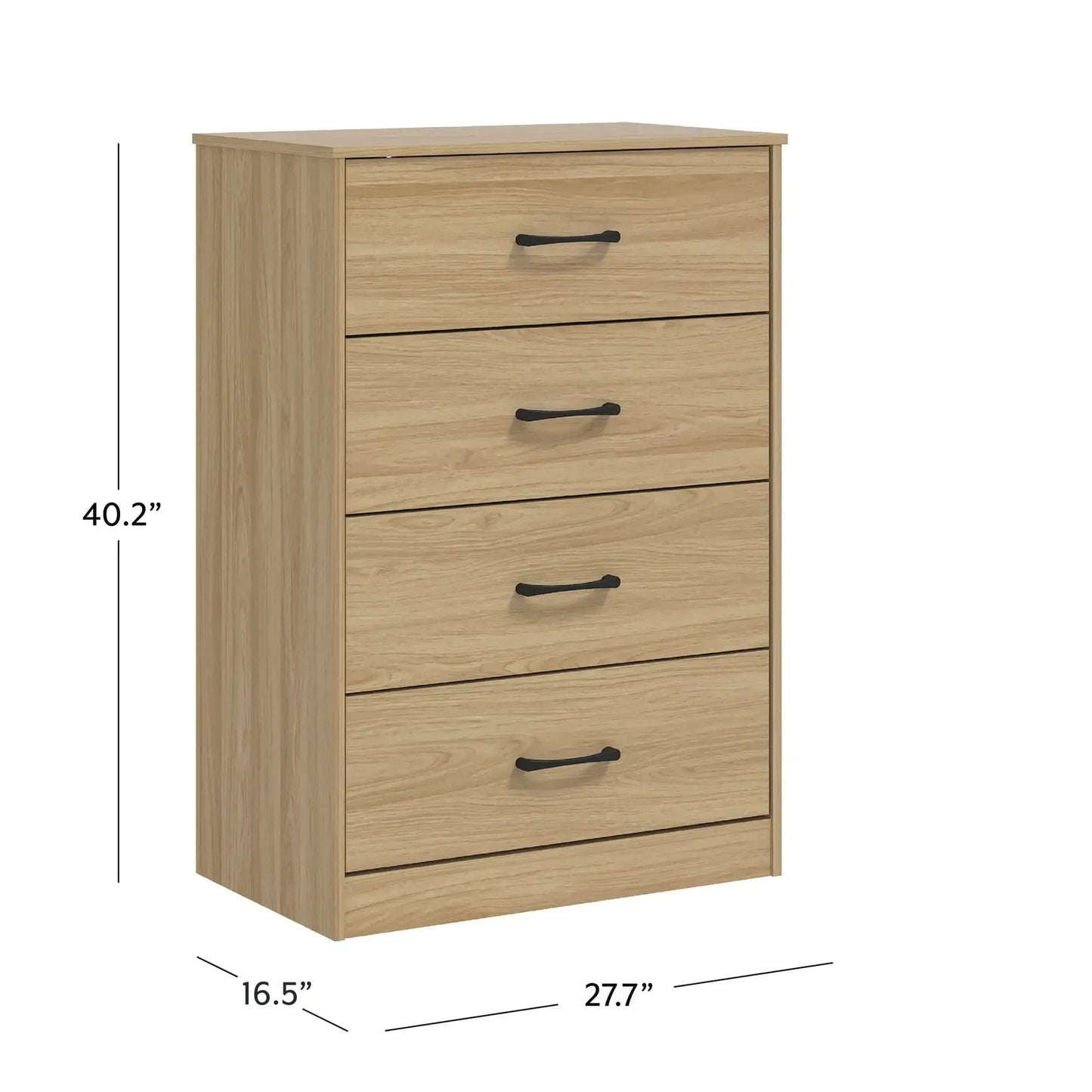 Ardent 4 Drawer Dresser Storage Solution Modern Furniture Euro Oak