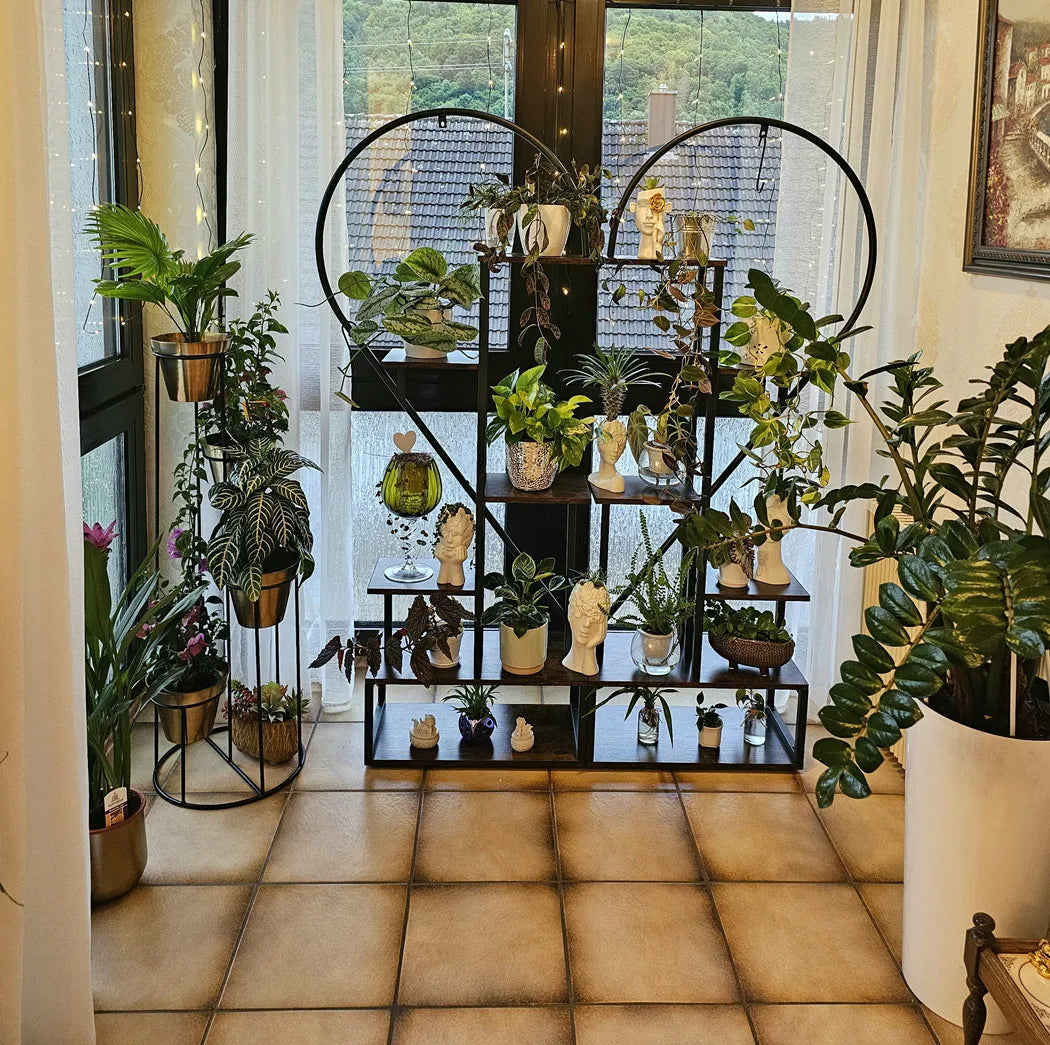 6 Tier Heart Shaped Plant Stand Storage Rack for Garden Living Room
