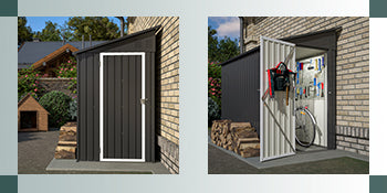 Ljustra 4x8 Metal Outdoor Storage Shed Waterproof Garden Cabinet