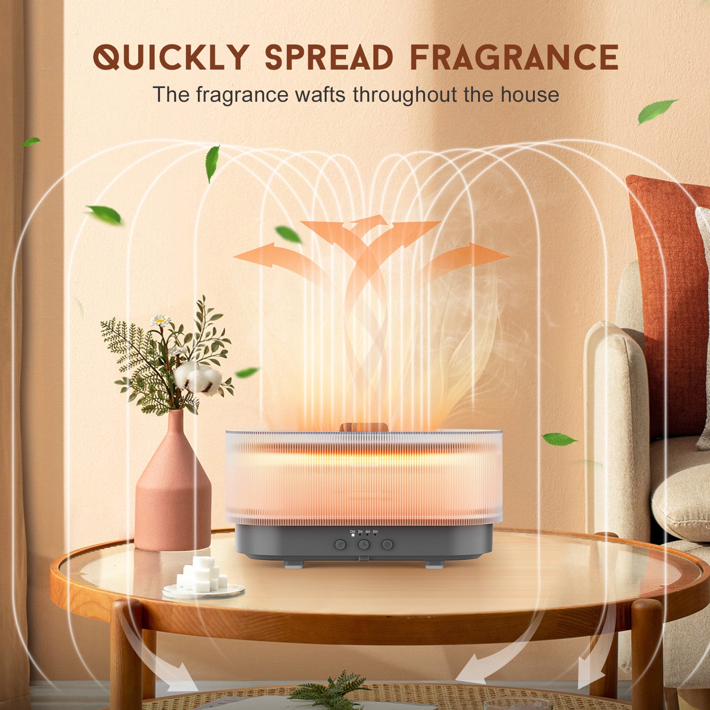 Ljustra Ultrasonic Humidifier 300ml Aromatherapy Diffuser Quiet Light
