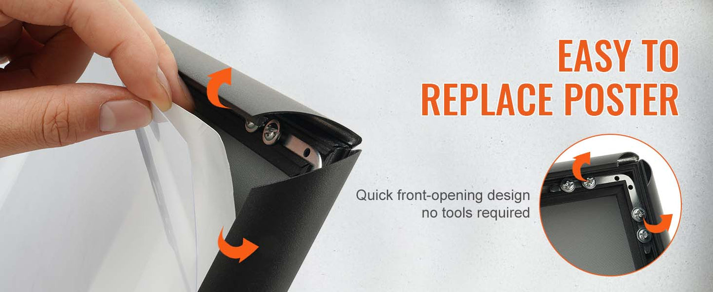 VEVOR Adjustable Pedestal Sign Holder Heavy-Duty Floor Stand Display