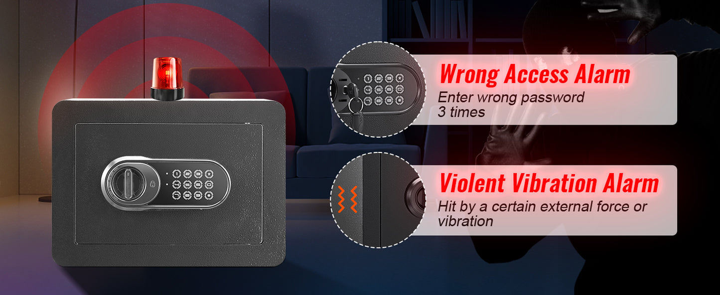 VEVOR Electronic Safe Deposit Box Digital Access Dual Lock Security