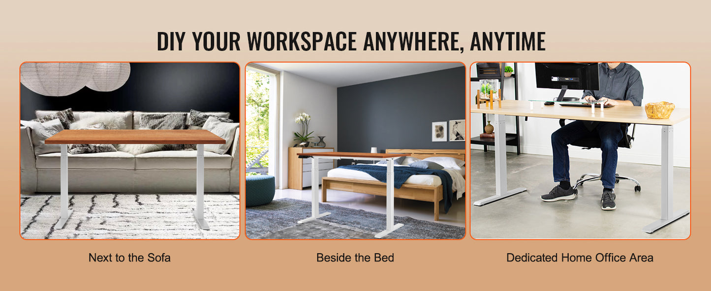 Ljustra Electric Standing Desk Frame Ergonomic Adjustable Home Office