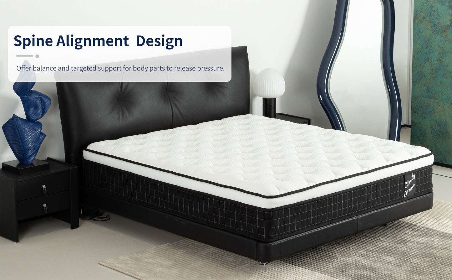 Ljustra 12 Inch Full Size Hybrid Mattress Pocket Springs Memory Foam