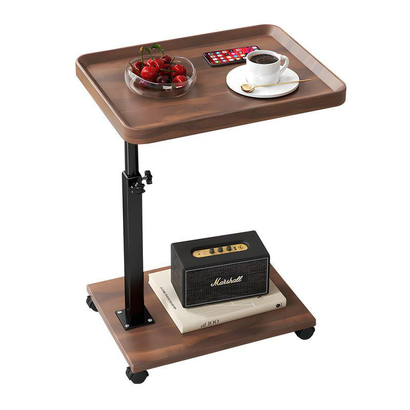 Adjustable Rolling Bedside Table Laptop Desk Portable Sofa Tray Cart