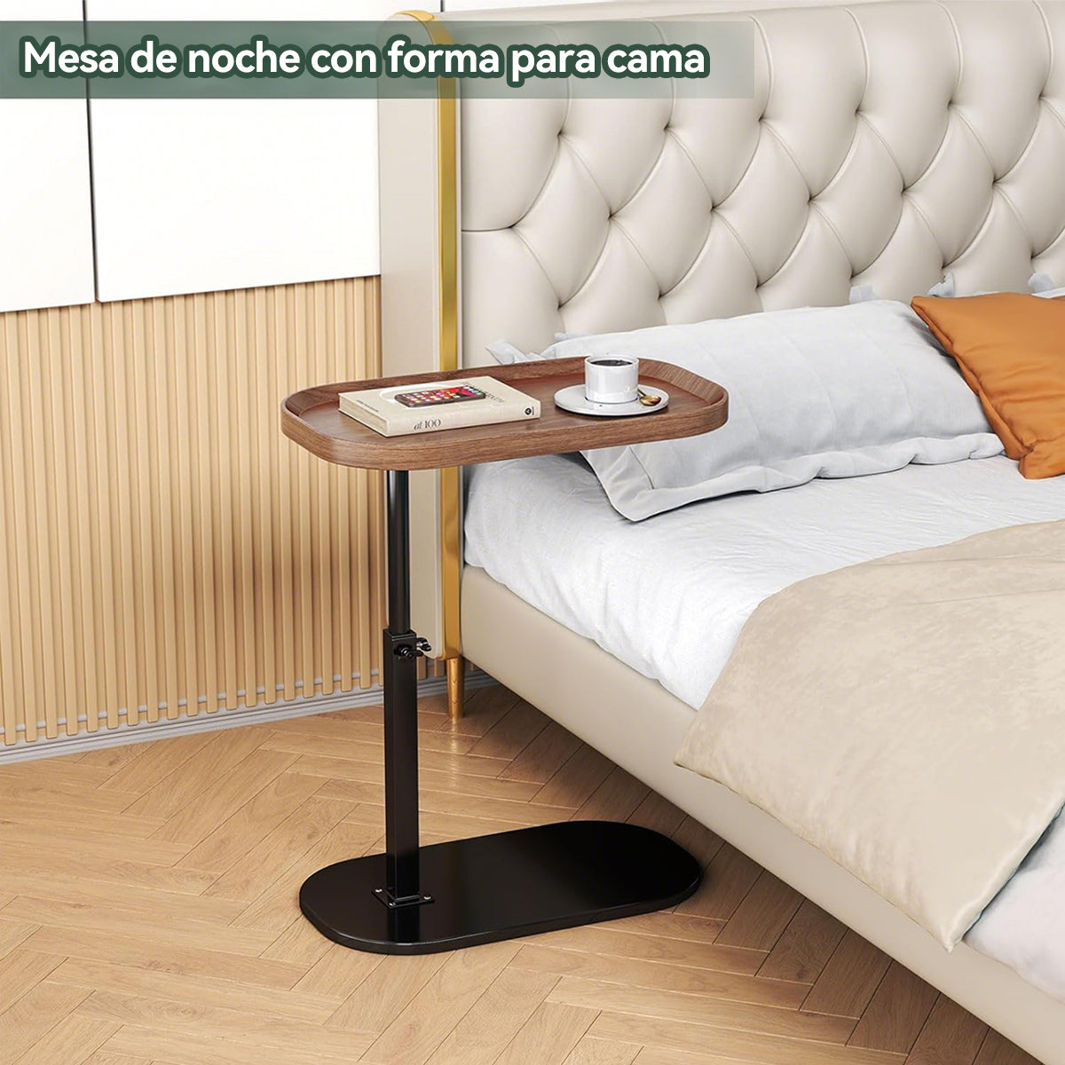 Height Adjustable Rotatable Home Office Desk Easy Clean Side Table