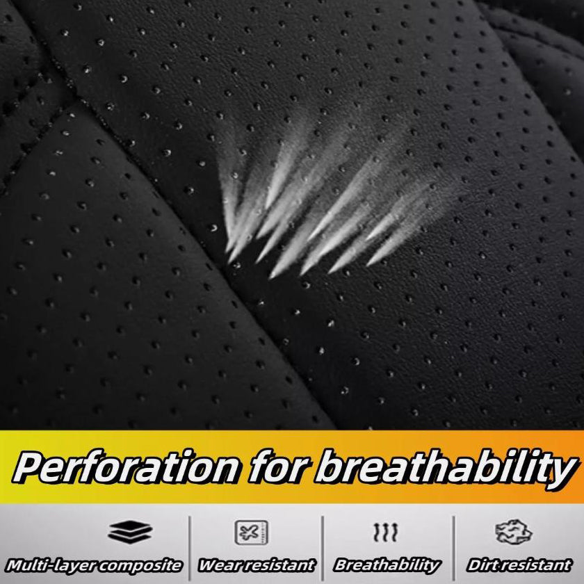 Toyota Full Set PU Leather Seat Covers 5-Seats Washable Anti-Slip