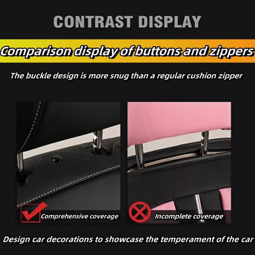 Toyota Full Set PU Leather Seat Covers 5-Seats Washable Anti-Slip