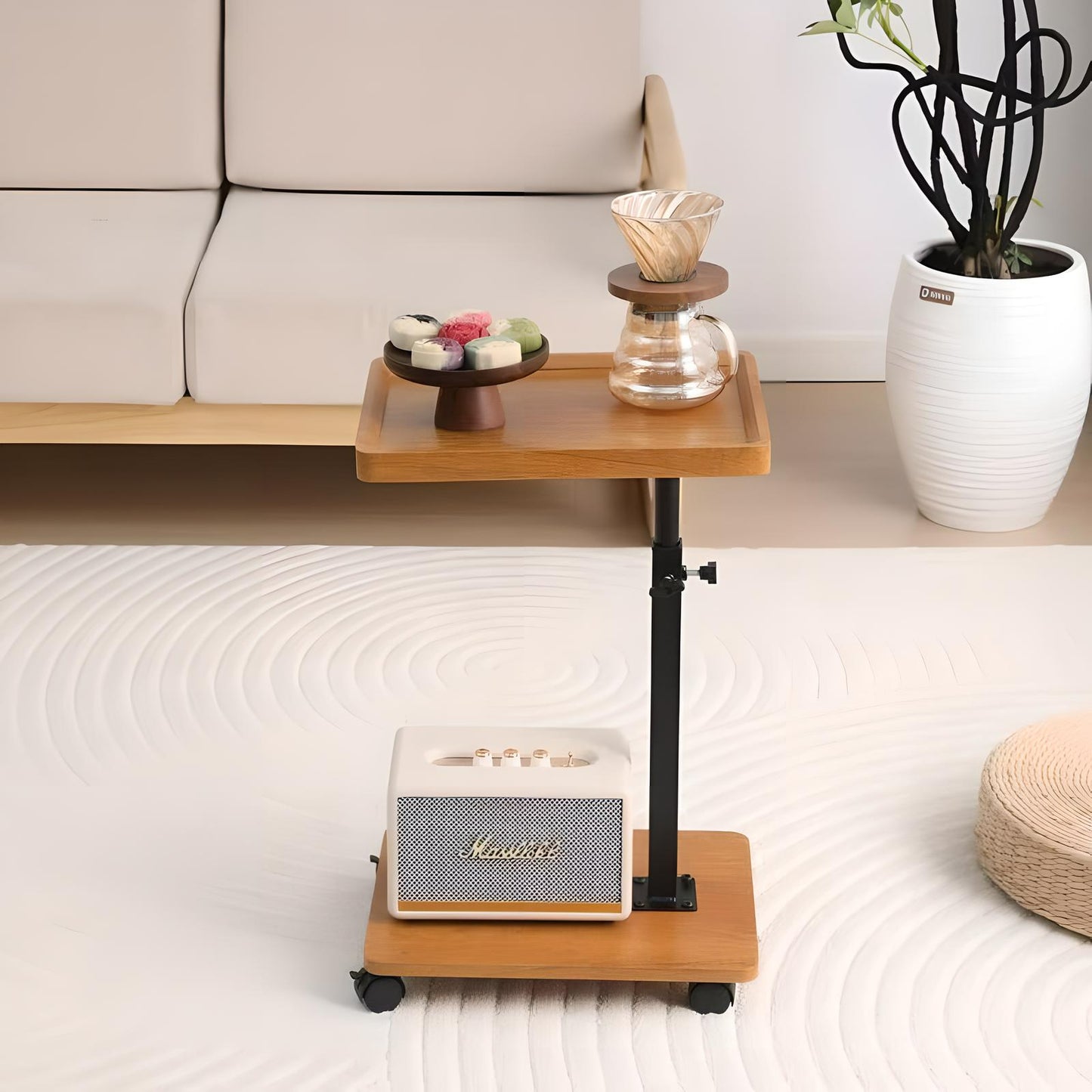 Ljustra 360° Rotatable Laptop Desk Adjustable Rolling Cart Sofa Tray Table