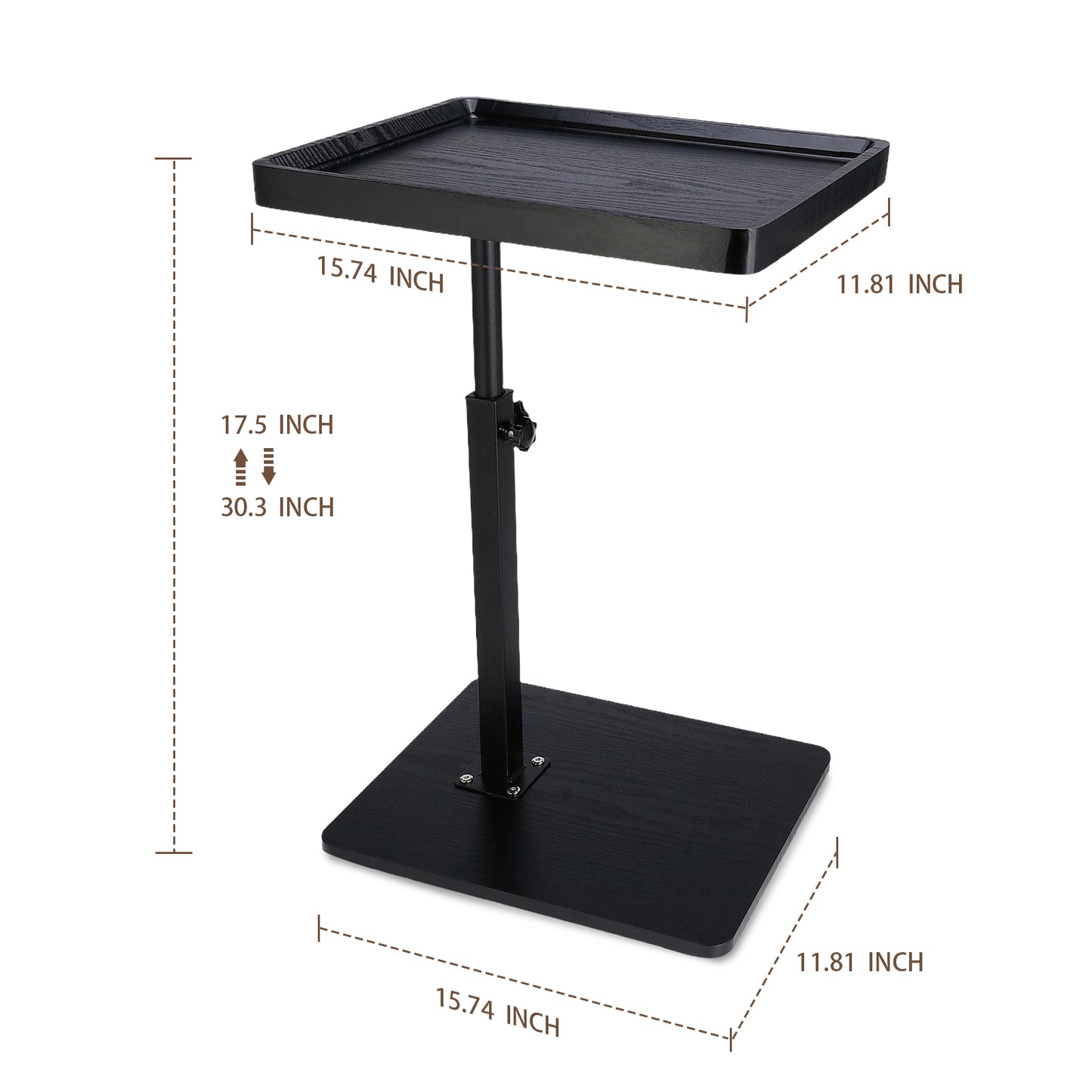 Ljustra C-Shaped Sofa Side Table Mobile Storage Small Corner Table