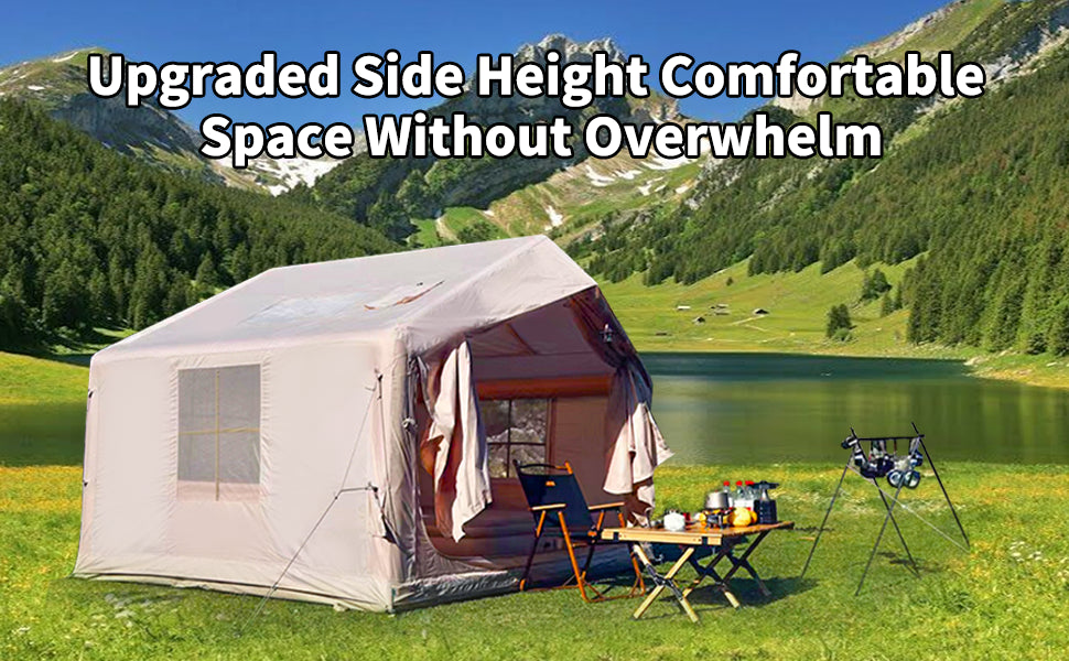 Inflatable Camping Tent 6-8 Person Quick Setup 80.73 Sq Ft 4 Season