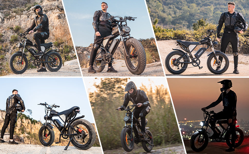 1000W Electric Bike 20 Inch Fat Tire 48V Removable Battery Fast Speed