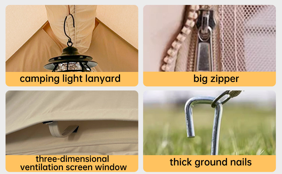 Large Inflatable Camping Tent Easy Setup Portable Tent with Hand Pump