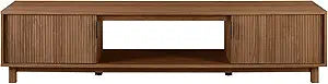 Walton Modern Fluted-Door TV Stand Low Profile for TVs Up to 80 Inch