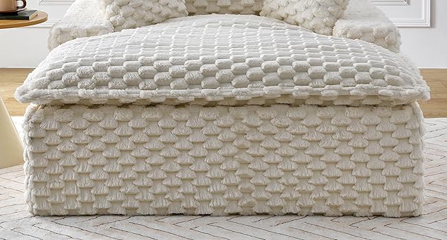 Ljustra Oversized Chaise Lounge Chair Comfy Corduroy Sofa Couch