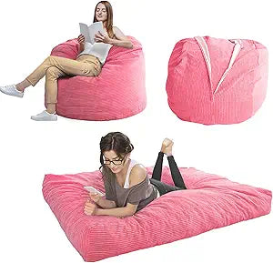 Giant Bean Bag Chair Bed Convertible Sofa Comfortable Lounge