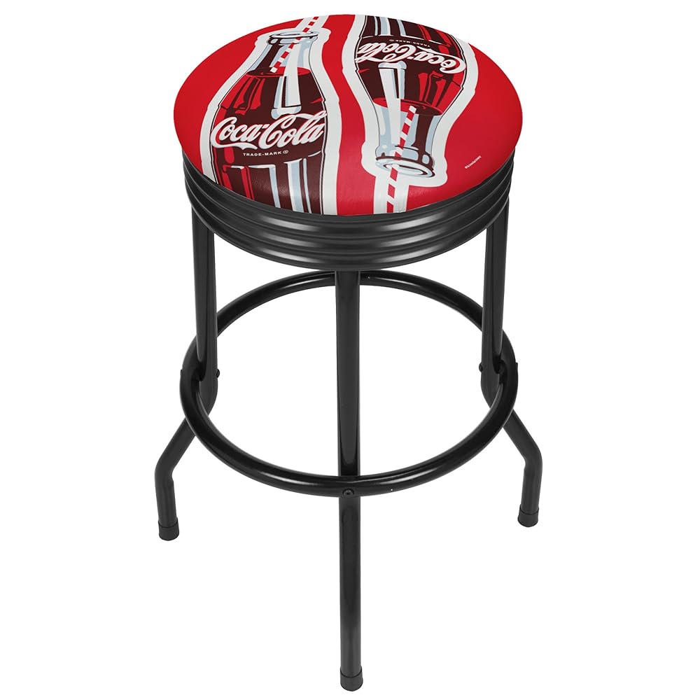 Bla Ribbed Bar Stool Twin Bottles With Straw Bottle Art Swivel