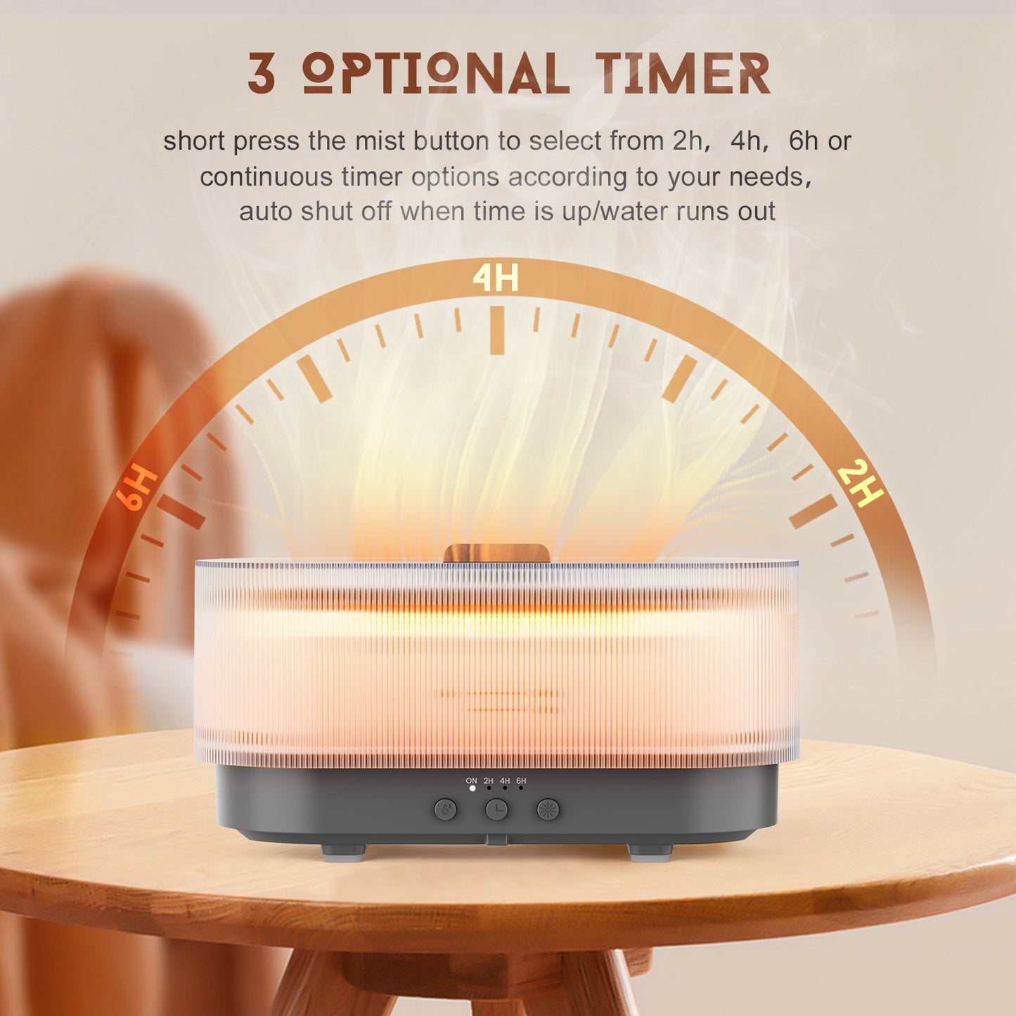 Ljustra Ultrasonic Humidifier 300ml Aromatherapy Diffuser Quiet Light