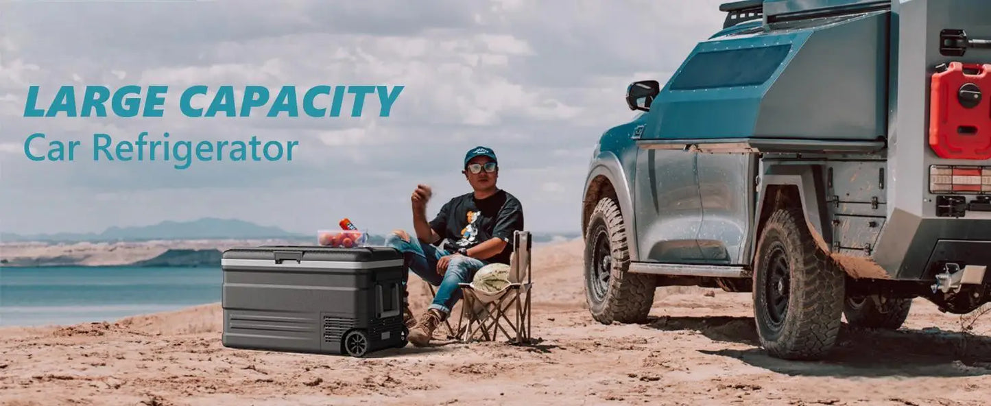 Ljustra 75L Portable Car Refrigerator Compressor Cooler for Camping Fishing