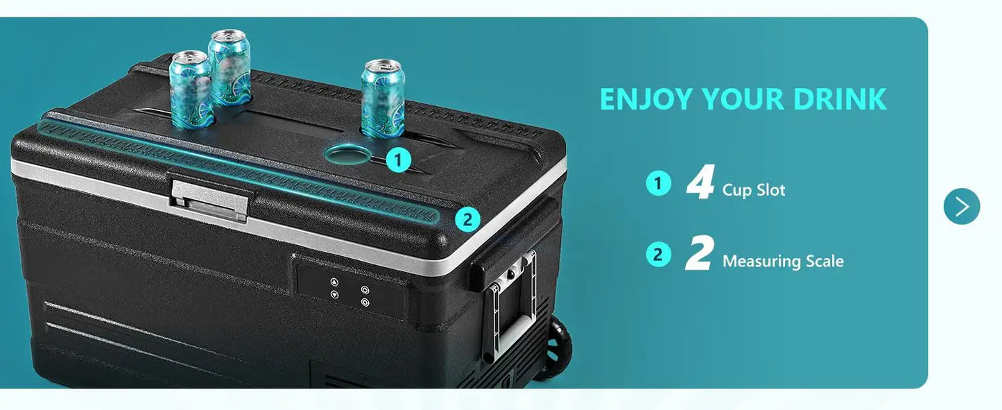 Ljustra 75L Portable Car Refrigerator Compressor Cooler for Camping Fishing