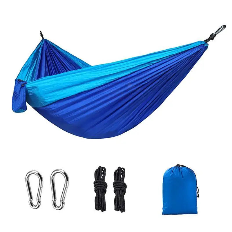 Ultralight Portable Hammock with Steel Clips & Tree Straps for Outdoors