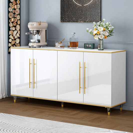 63 Inch Modern Buffet Cabinet Storage Sideboard Console Table