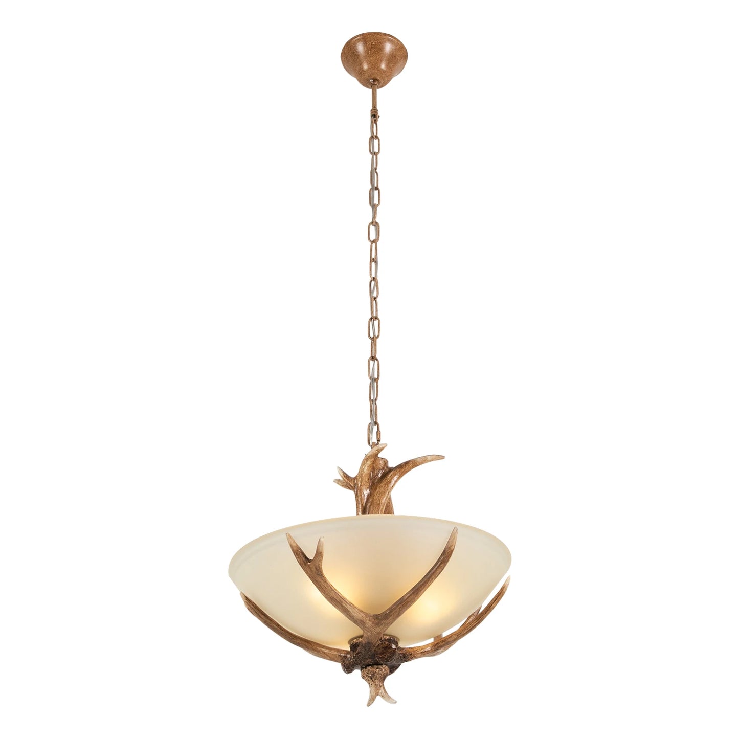 Vintage Antler Pendant Lamp Rustic Ceiling Light Adjustable Height