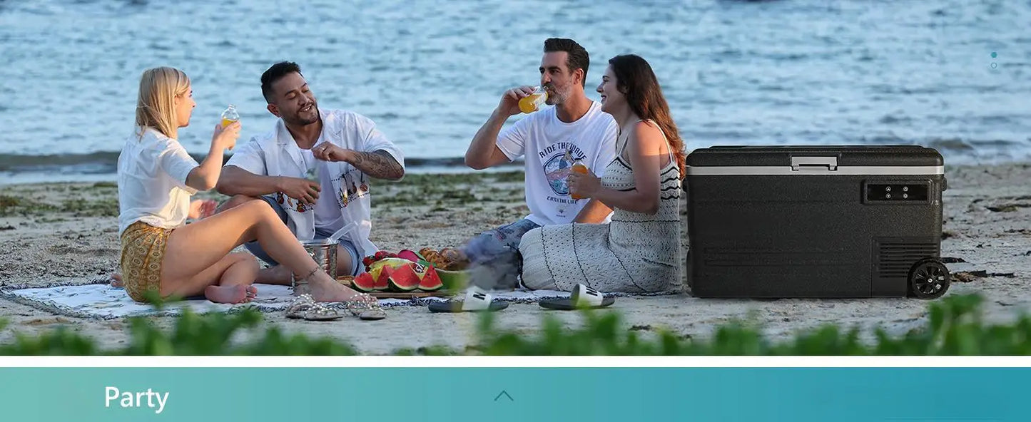 Ljustra 75L Portable Car Refrigerator Compressor Cooler for Camping Fishing