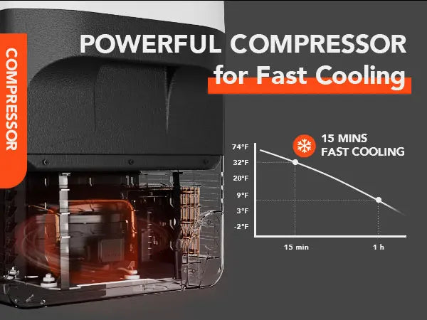 Portable Dual Zone Car Refrigerator 20L 30L Mini Fridge Cooler