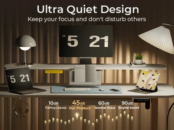 Electric Standing Desk with Drawers Adjustable Ergonomic Home Office