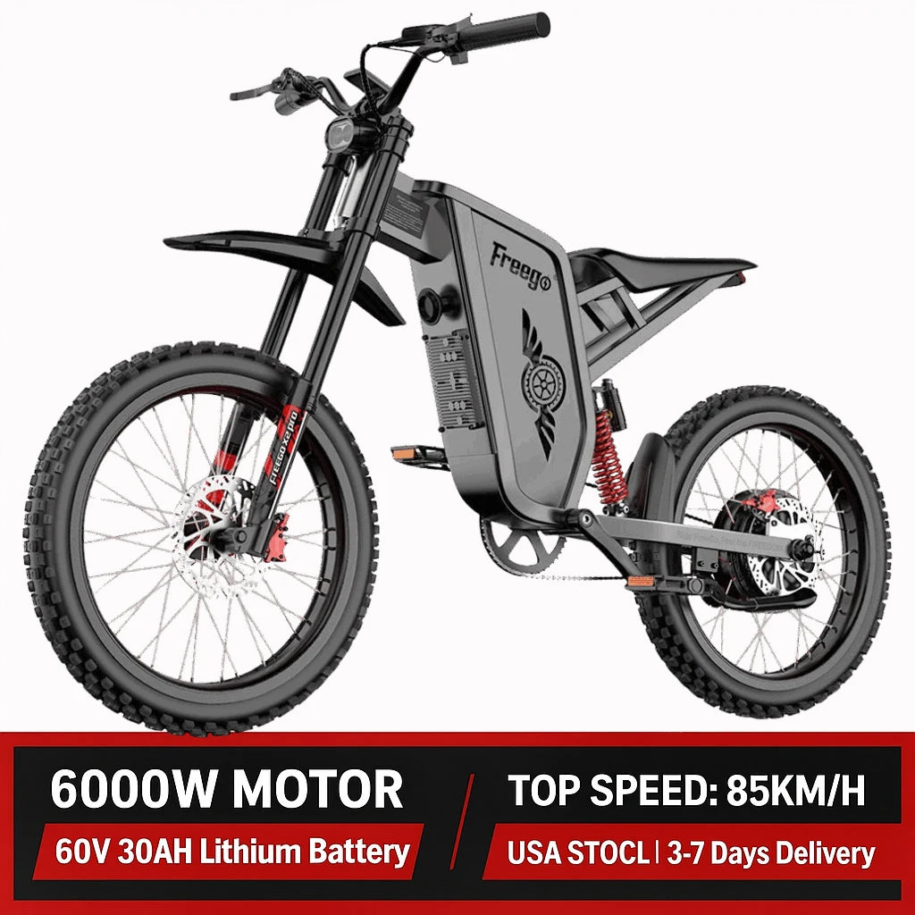 Freego X2 Pro Electric Motorcycle 6000W Off Road 60V Adult Ebike