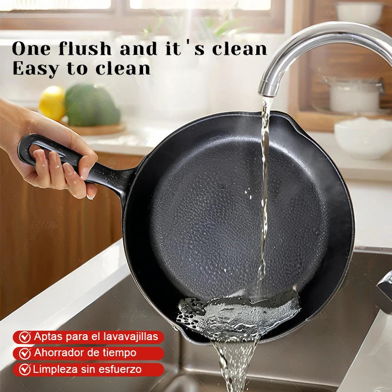 3 Piece Cast Iron Skillet Set Uncoated Frying Pans for All Stovetops