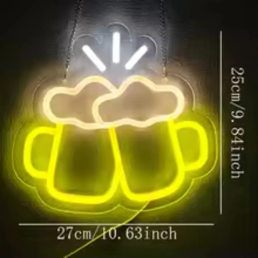 Cheers Neon Sign LED Wall Decoration for Home Bar Club Party