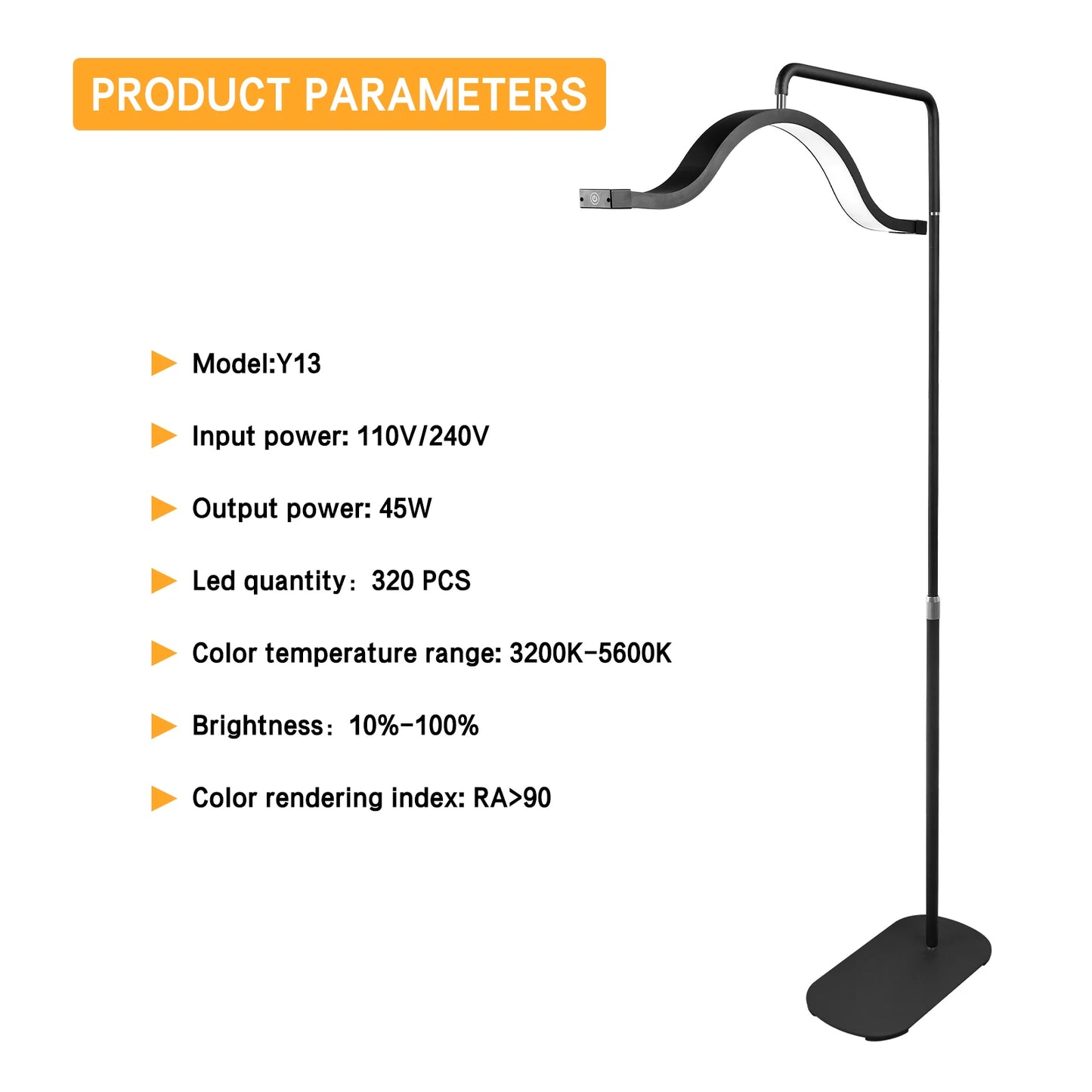 Fosoto Half-moon LED Video Light for Beauty Salon Tattoo Eyelash Work