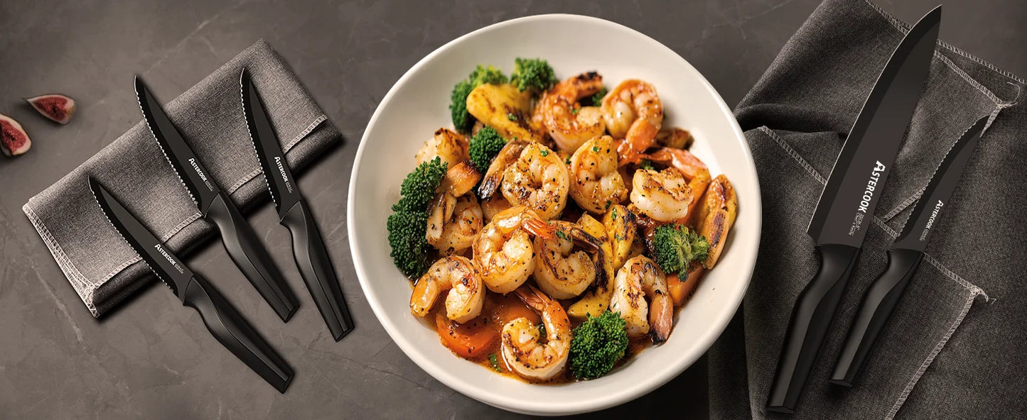 Ljustra Astercook Kitchen Knife Set 15 Pieces with Built-in Sharpener