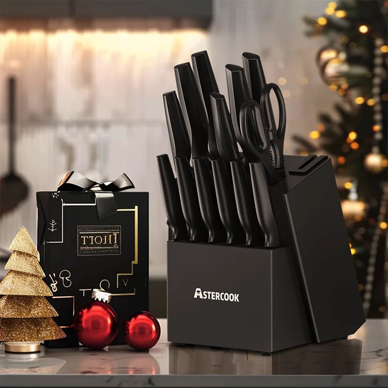 Ljustra Astercook Kitchen Knife Set 15 Pieces with Built-in Sharpener