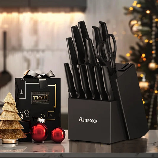 Ljustra Astercook Kitchen Knife Set 15 Pieces with Built-in Sharpener