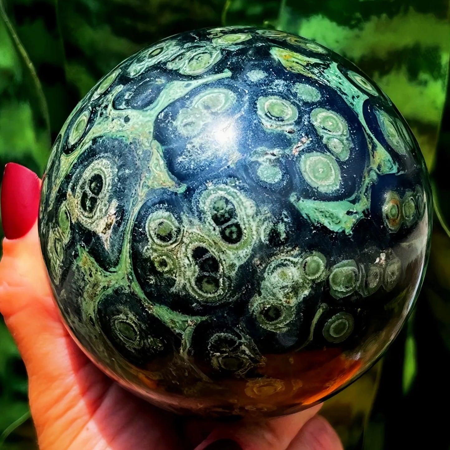 Large Kambaba Jasper Sphere Polished Stone Ball Home Decor Reiki Gift