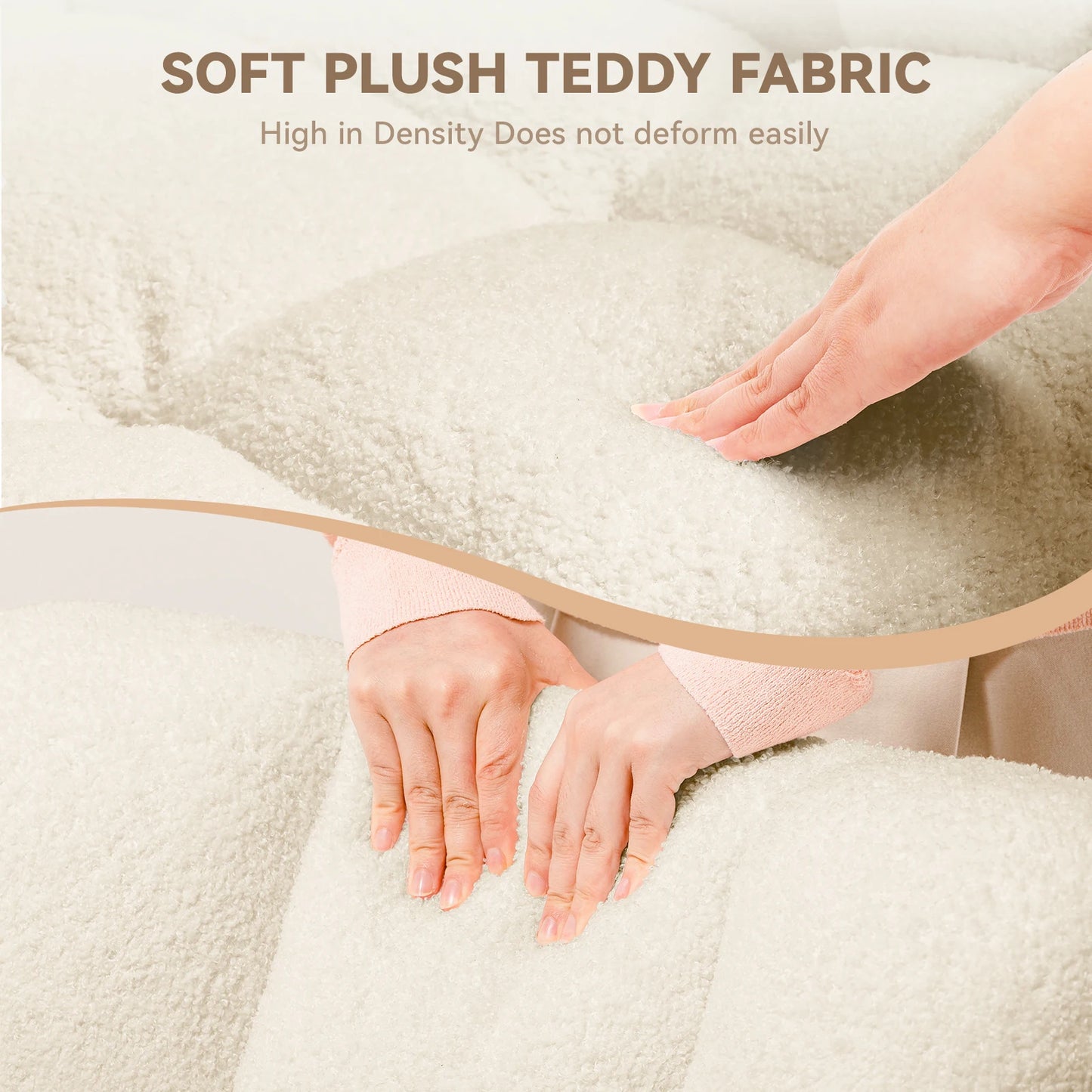 Ljustra Nursery Rocking Chair Teddy Glider Modern High Back Armchair