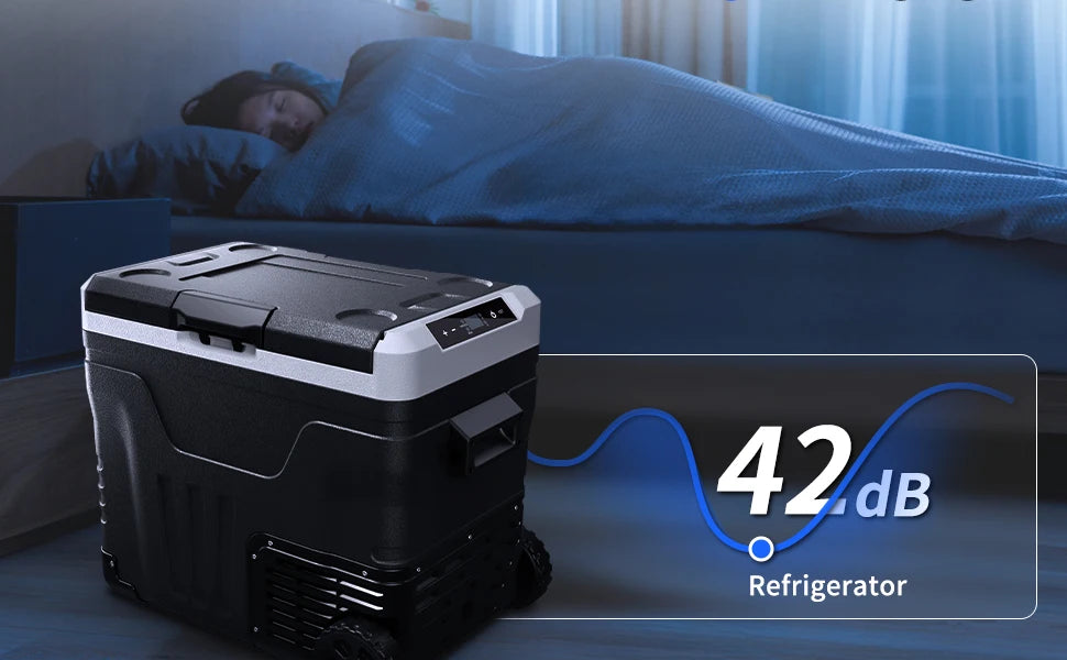 SIMZLIFE 50L Car Refrigerator Portable Freezer Electric Cooler 12V 24V