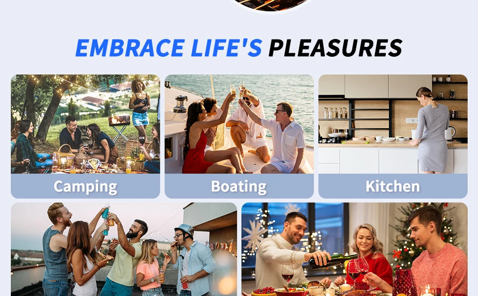 SIMZLIFE 50L Car Refrigerator Portable Freezer Electric Cooler 12V 24V