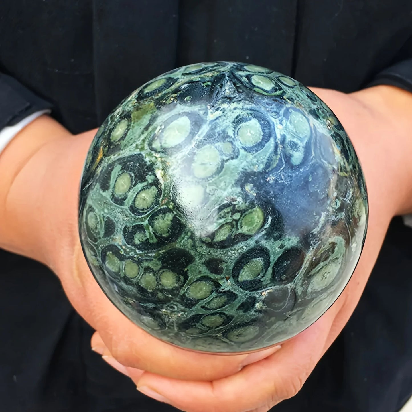 Large Kambaba Jasper Sphere Polished Stone Ball Home Decor Reiki Gift