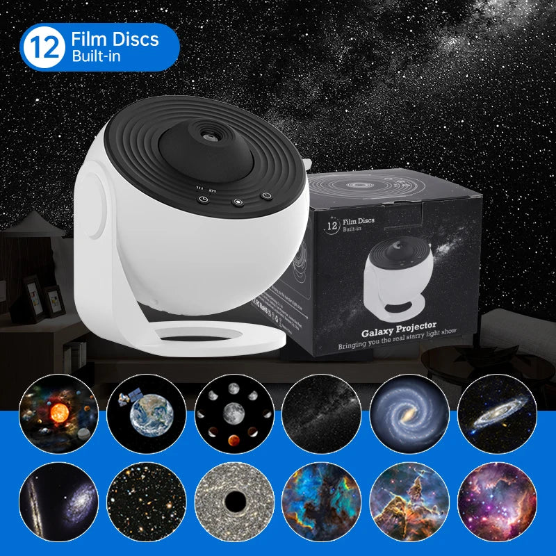 Night Light Galaxy Projector 360° Starry Sky Lamp for Kids Bedroom