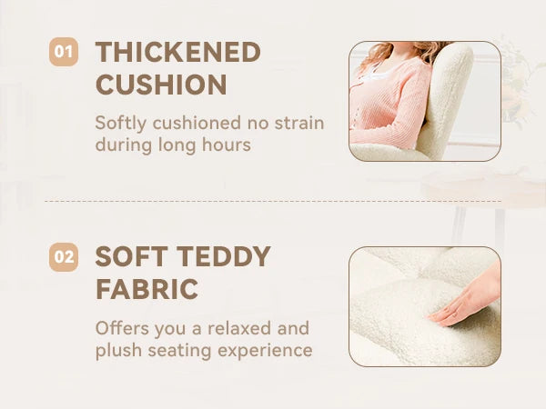 Ljustra Nursery Rocking Chair Teddy Glider Modern High Back Armchair